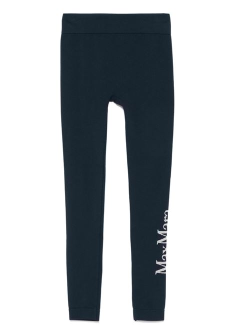 Leggings basilea con logo in blu 's maxmara - donna